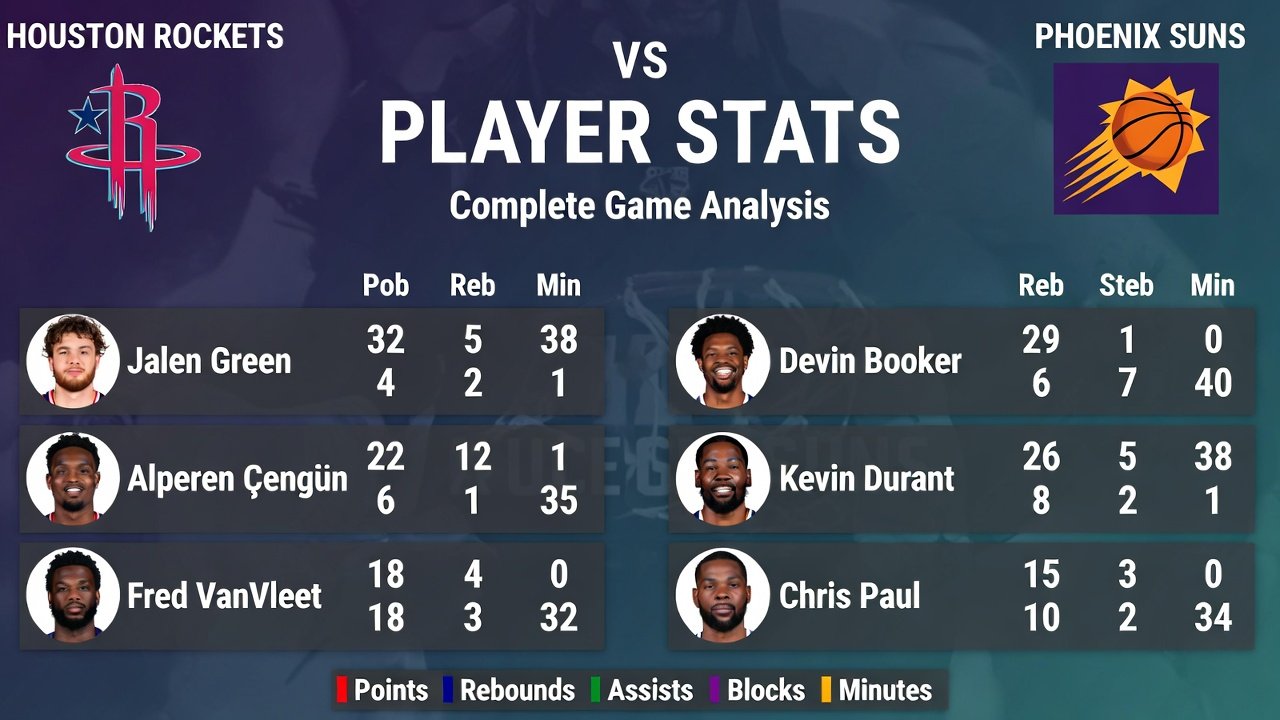 houston rockets vs phoenix suns match player stats